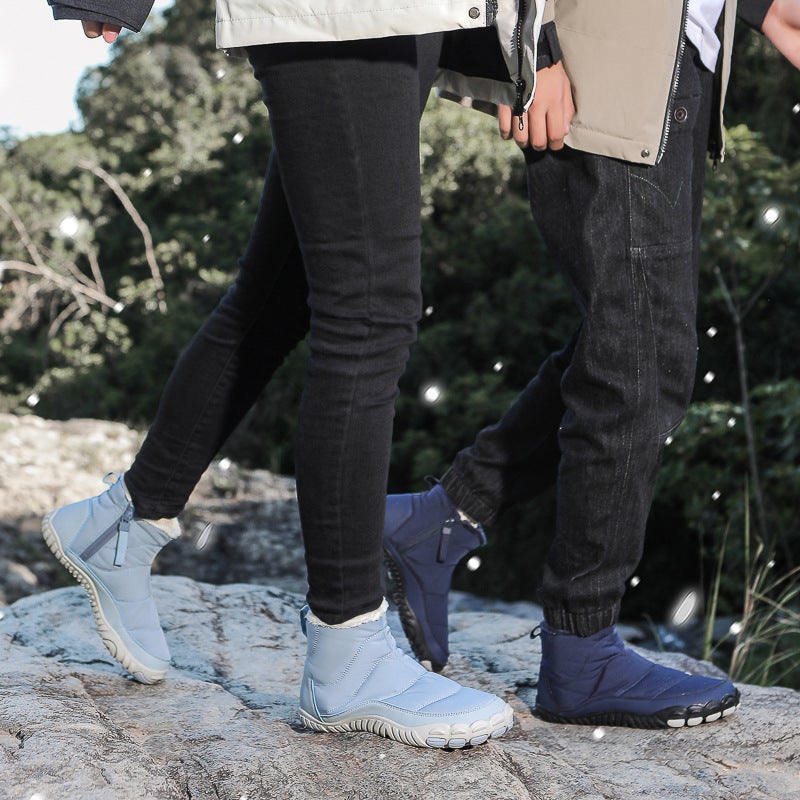 Plus Size Couple Snow Boots Winter Fleece-Lined Thick Cotton Shoes Cold-Proof Water-Splashing Outdoor Cotton Boots - Image 4